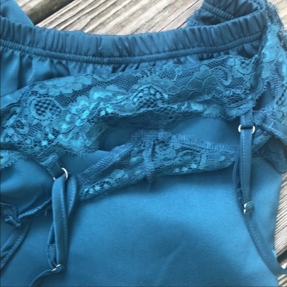 2 piece cami set plus size green